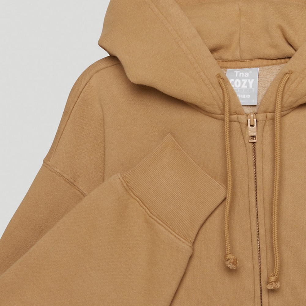 Aritzia TNA Cozy AF Boyfriend Zip up Hoodie Sweatshirt - Picture 11 of 13